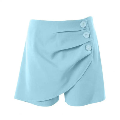 POWQUE URBAN STYLE High Waist Asymmetric Shorts - POWQUE URBAN STYLE