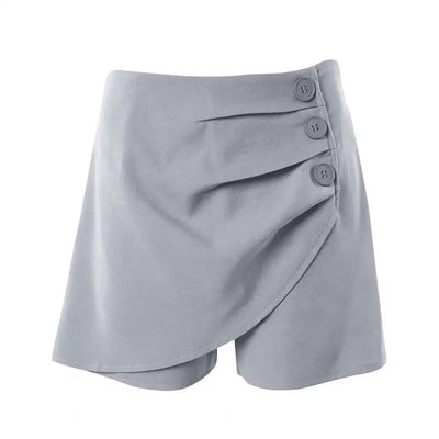 POWQUE URBAN STYLE High Waist Asymmetric Shorts - POWQUE URBAN STYLE