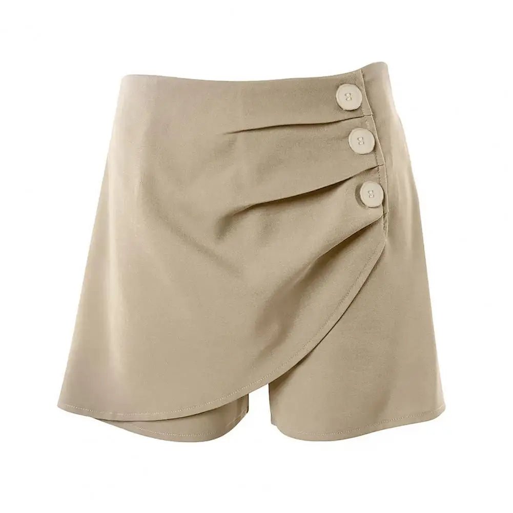 POWQUE URBAN STYLE High Waist Asymmetric Shorts - POWQUE URBAN STYLE