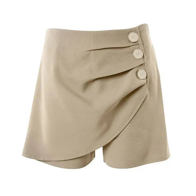POWQUE URBAN STYLE High Waist Asymmetric Shorts - POWQUE URBAN STYLE