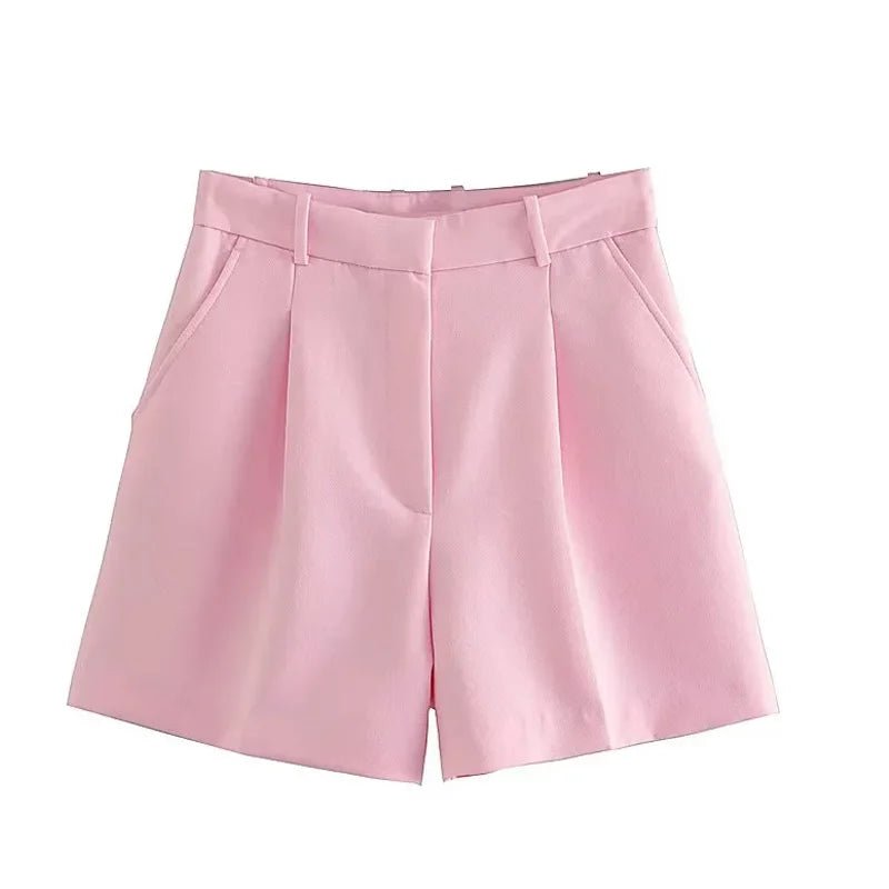 POWQUE Urban Style High Waisted Summer Shorts for Women - POWQUE URBAN STYLE