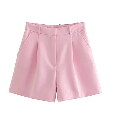 POWQUE Urban Style High Waisted Summer Shorts for Women - POWQUE URBAN STYLE
