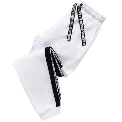 POWQUE URBAN STYLE Men's Hip Hop Hoodie Black White - POWQUE URBAN STYLE