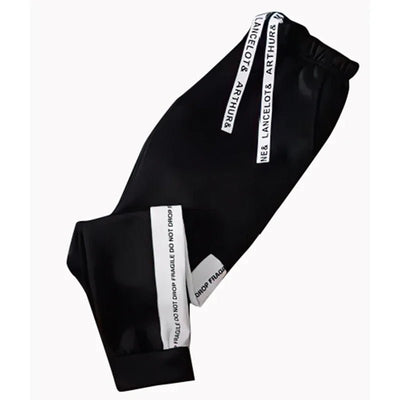 POWQUE URBAN STYLE Men's Hip Hop Hoodie Black White - POWQUE URBAN STYLE