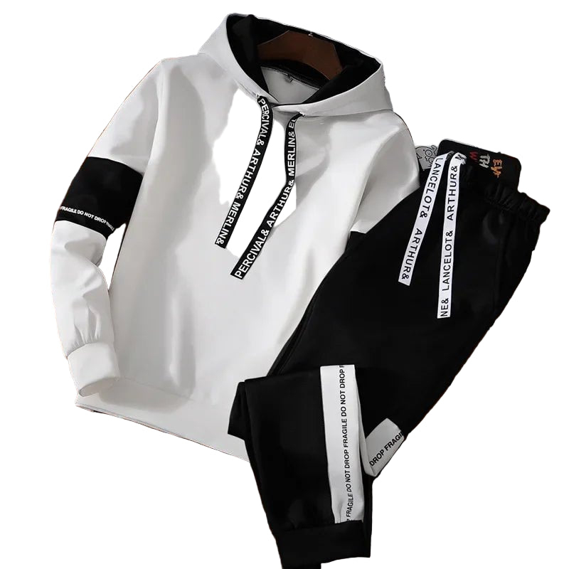 POWQUE Urban Style Men's Hoodie Tracksuit Set – Streetwear - POWQUE URBAN STYLE