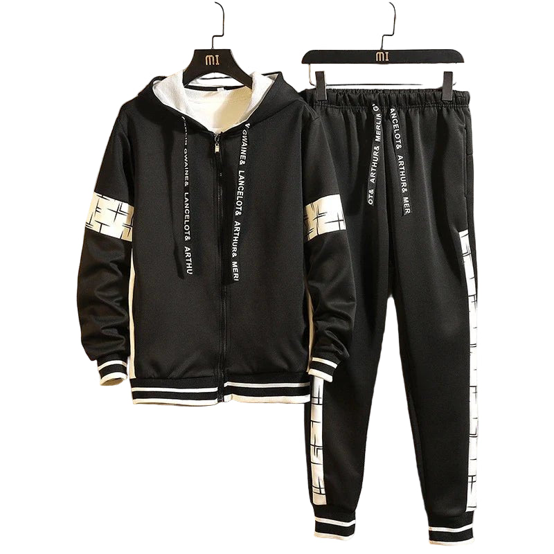 POWQUE Urban Style Men's Hoodie Tracksuit Set – Streetwear - POWQUE URBAN STYLE