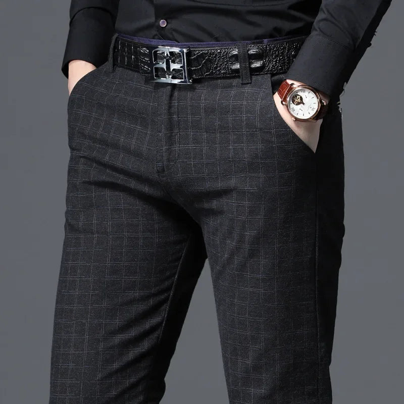 POWQUE URBAN STYLE Mens Premium Business Pants - POWQUE URBAN STYLE