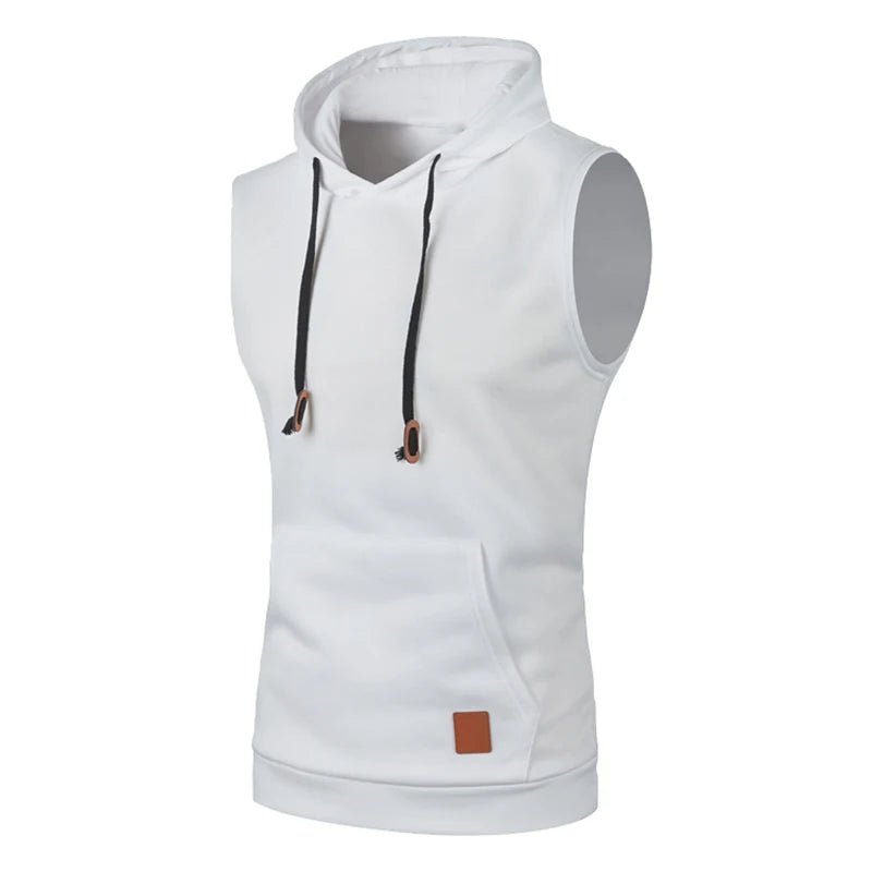 POWQUE URBAN STYLE Men's Sleeveless Hooded Gym Tank - POWQUE URBAN STYLE