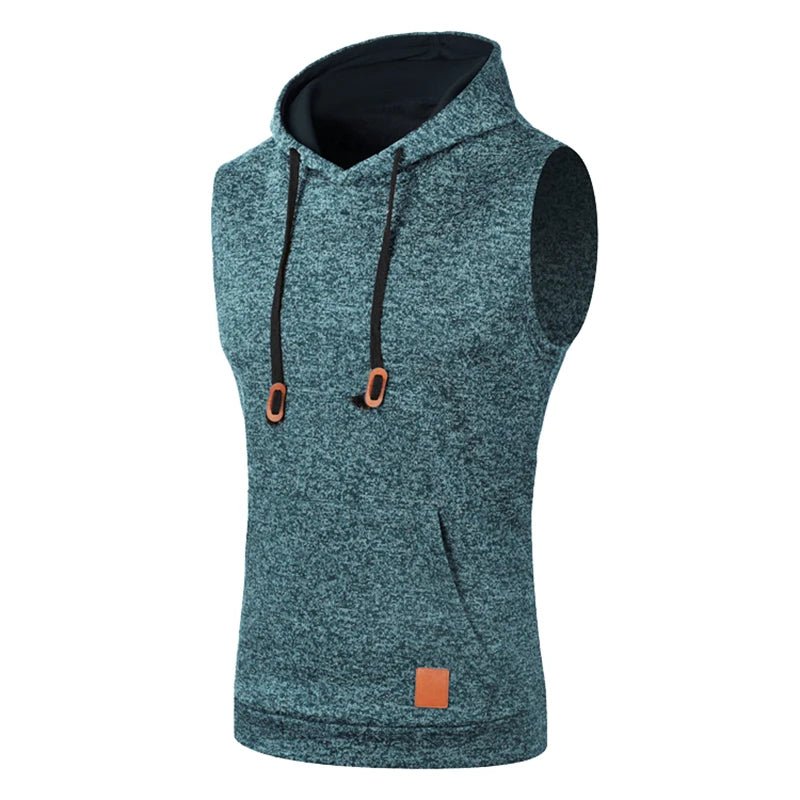 POWQUE URBAN STYLE Men's Sleeveless Hooded Gym Tank - POWQUE URBAN STYLE