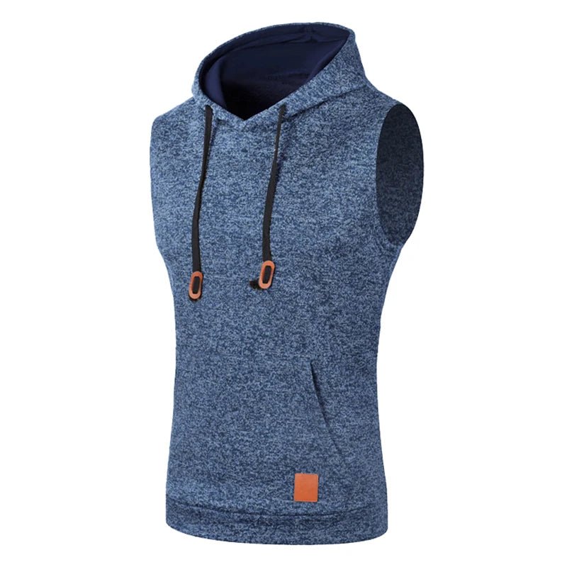 POWQUE URBAN STYLE Men's Sleeveless Hooded Gym Tank - POWQUE URBAN STYLE