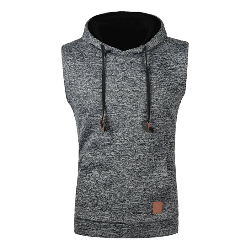POWQUE URBAN STYLE Men's Sleeveless Hooded Gym Tank - POWQUE URBAN STYLE