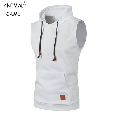 POWQUE URBAN STYLE Men's Sleeveless Hooded Gym Tank - POWQUE URBAN STYLE