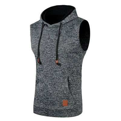 POWQUE URBAN STYLE Men's Sleeveless Hooded Gym Tank - POWQUE URBAN STYLE