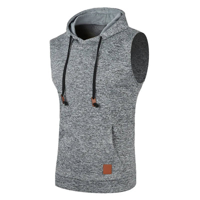 POWQUE URBAN STYLE Men's Sleeveless Hooded Gym Tank - POWQUE URBAN STYLE