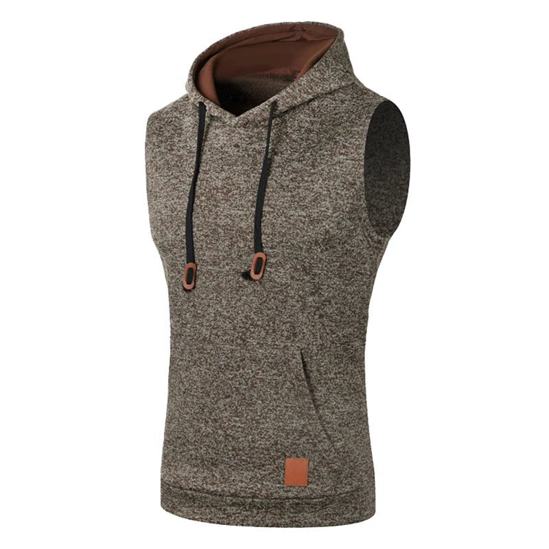 POWQUE URBAN STYLE Men's Sleeveless Hooded Gym Tank - POWQUE URBAN STYLE