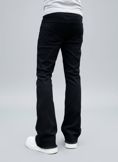 POWQUE URBAN STYLE Men's Slim Fit Stretch Jeans Black - POWQUE URBAN STYLE