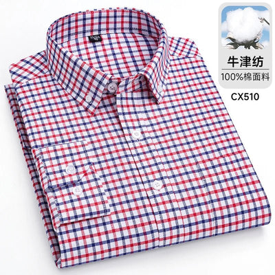 POWQUE URBAN STYLE Men's Striped Oxford Shirt - POWQUE URBAN STYLE