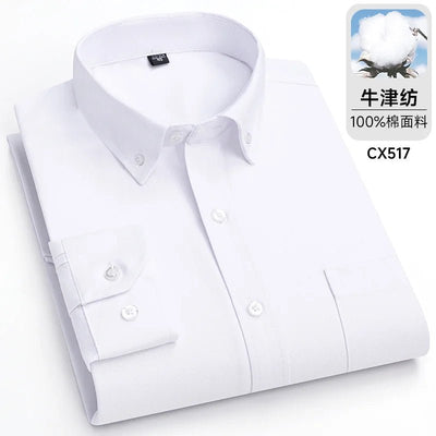 POWQUE URBAN STYLE Men's Striped Oxford Shirt - POWQUE URBAN STYLE