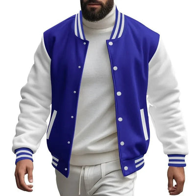 POWQUE URBAN STYLE Men's Velvet Flight Jacket Black/White - POWQUE URBAN STYLE