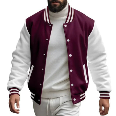 POWQUE URBAN STYLE Men's Velvet Flight Jacket Black/White - POWQUE URBAN STYLE