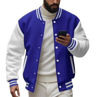 POWQUE URBAN STYLE Men's Velvet Flight Jacket Black/White - POWQUE URBAN STYLE