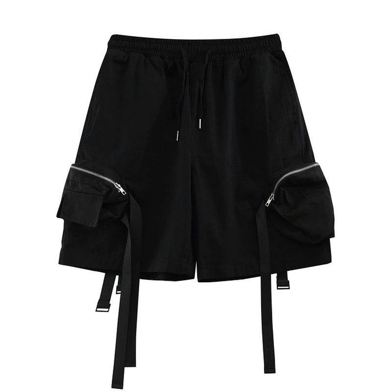 POWQUE URBAN STYLE Oversize Streetwear Shorts with Cargo Pockets - POWQUE URBAN STYLE