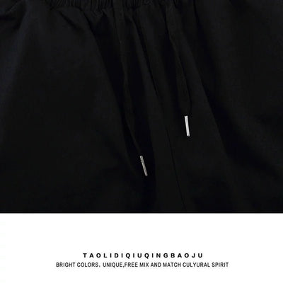 POWQUE URBAN STYLE Oversize Streetwear Shorts with Cargo Pockets - POWQUE URBAN STYLE