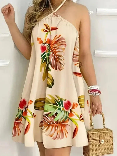 POWQUE URBAN STYLE Plus Size Floral Summer Dress - POWQUE URBAN STYLE