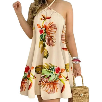 POWQUE URBAN STYLE Plus Size Floral Summer Dress - POWQUE URBAN STYLE