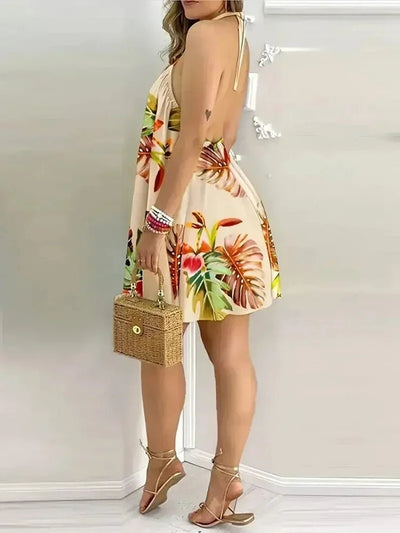 POWQUE URBAN STYLE Plus Size Floral Summer Dress - POWQUE URBAN STYLE