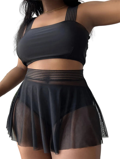 POWQUE Urban Style Plus Size High Waist Bikini Set - POWQUE URBAN STYLE