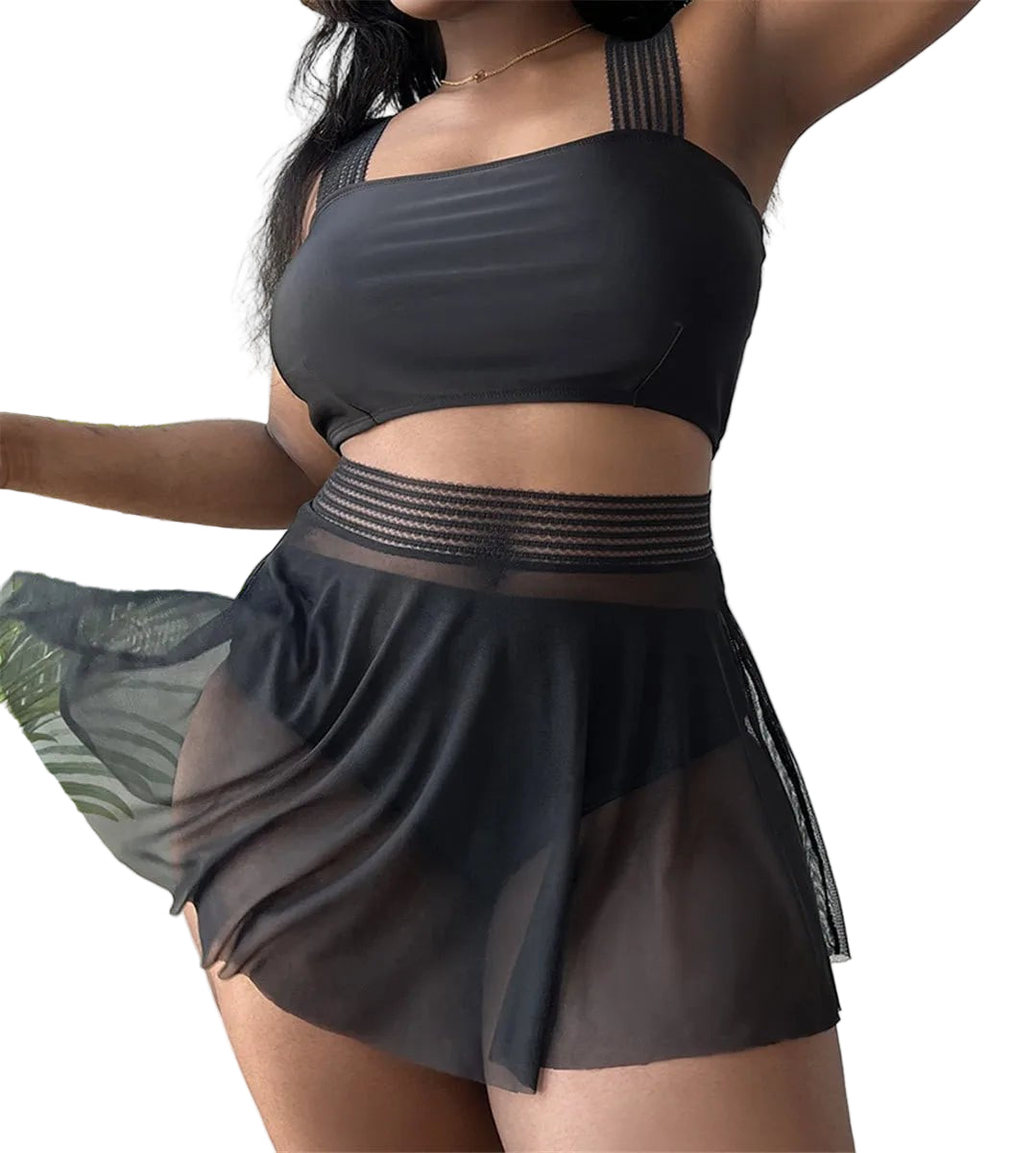 POWQUE Urban Style Plus Size High Waist Bikini Set - POWQUE URBAN STYLE