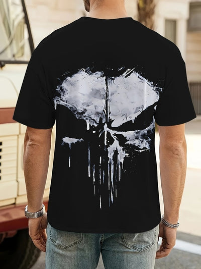 POWQUE URBAN STYLE Skull 3D Print Men's T-Shirt - POWQUE URBAN STYLE