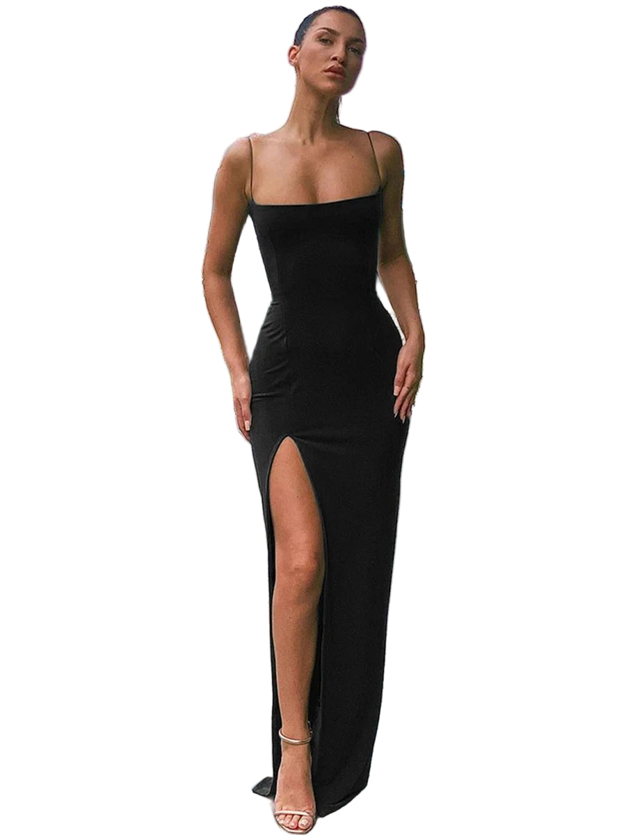 POWQUE URBAN STYLE Spaghetti Strap Bodycon Dress - POWQUE URBAN STYLE