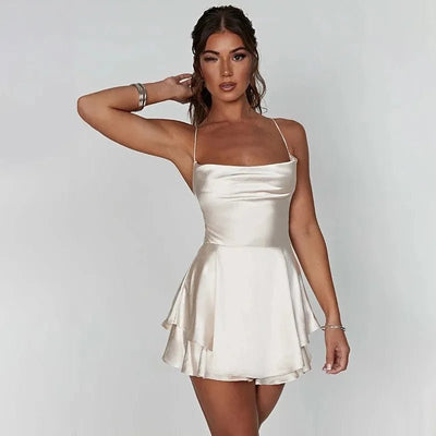 POWQUE Urban Style Strapless Backless Summer Dress - POWQUE URBAN STYLE