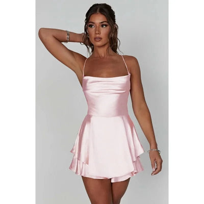 POWQUE Urban Style Strapless Backless Summer Dress - POWQUE URBAN STYLE