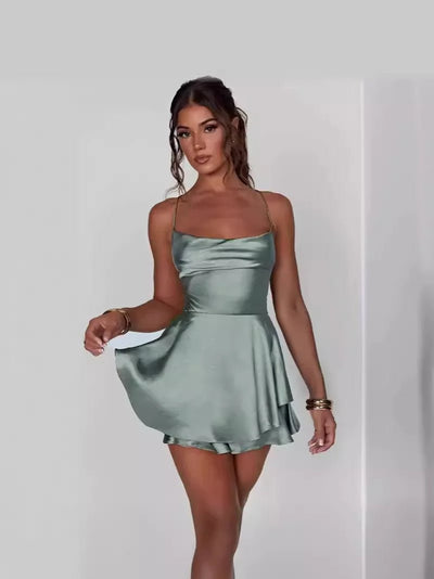 POWQUE Urban Style Strapless Backless Summer Dress - POWQUE URBAN STYLE