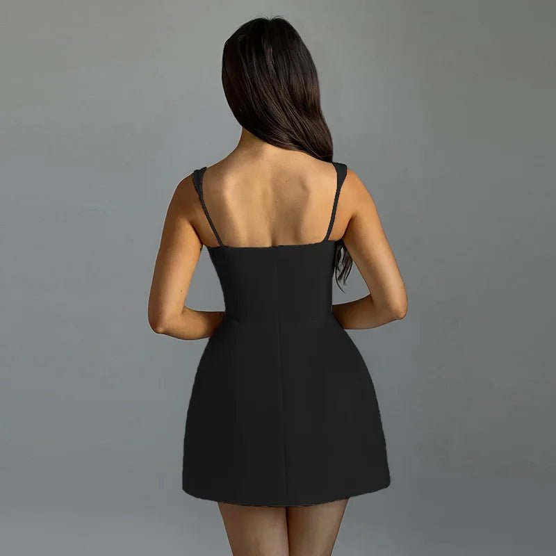 POWQUE URBAN STYLE Strapless Corset Mini Dress White - POWQUE URBAN STYLE