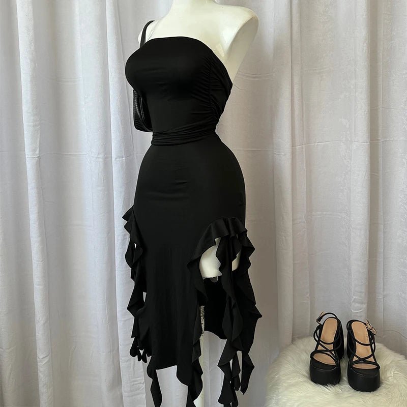 POWQUE URBAN STYLE Summer Ruffle Dress for Women - POWQUE URBAN STYLE