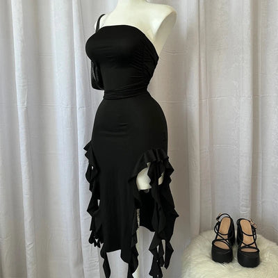 POWQUE URBAN STYLE Summer Ruffle Dress for Women - POWQUE URBAN STYLE