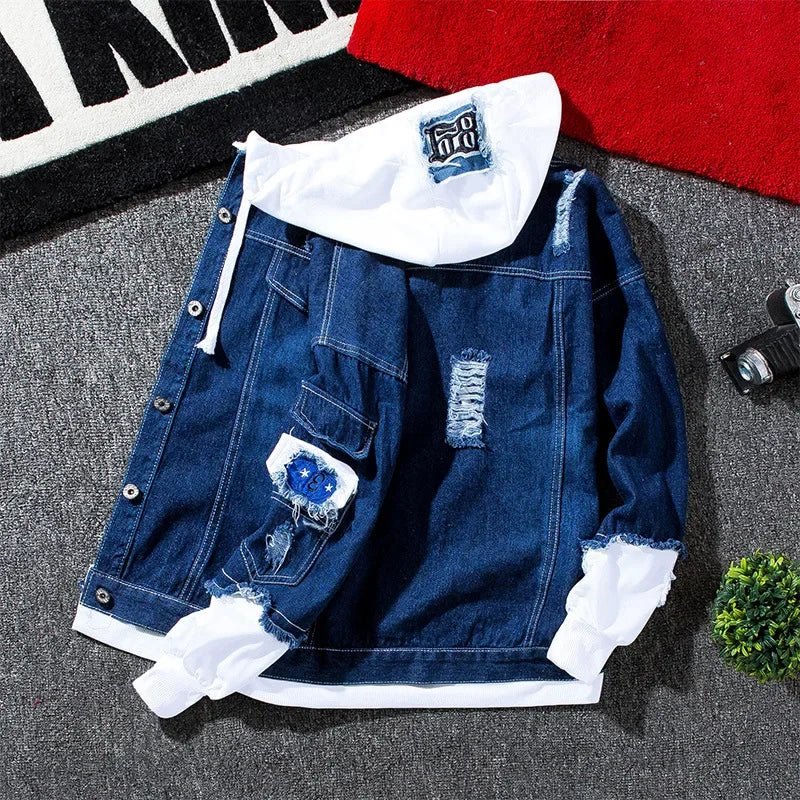 POWQUE URBAN STYLE Unisex Denim Jacket – Bold Streetwear - POWQUE URBAN STYLE