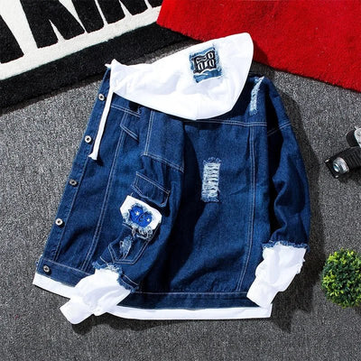 POWQUE URBAN STYLE Unisex Denim Jacket – Bold Streetwear - POWQUE URBAN STYLE