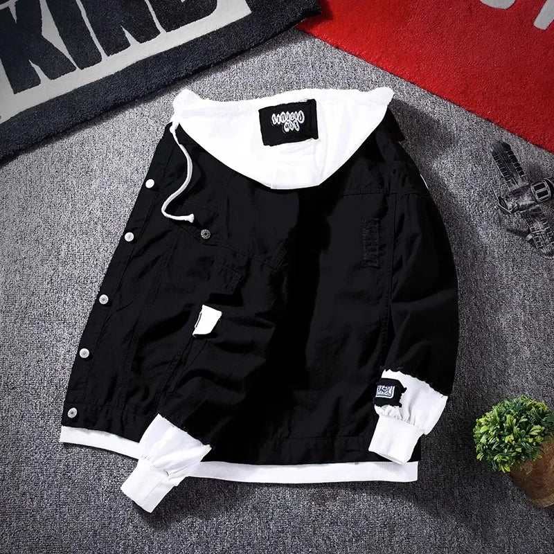 POWQUE URBAN STYLE Unisex Denim Jacket – Bold Streetwear - POWQUE URBAN STYLE