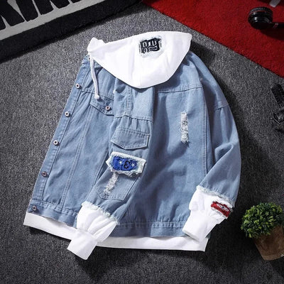 POWQUE URBAN STYLE Unisex Denim Jacket – Bold Streetwear - POWQUE URBAN STYLE