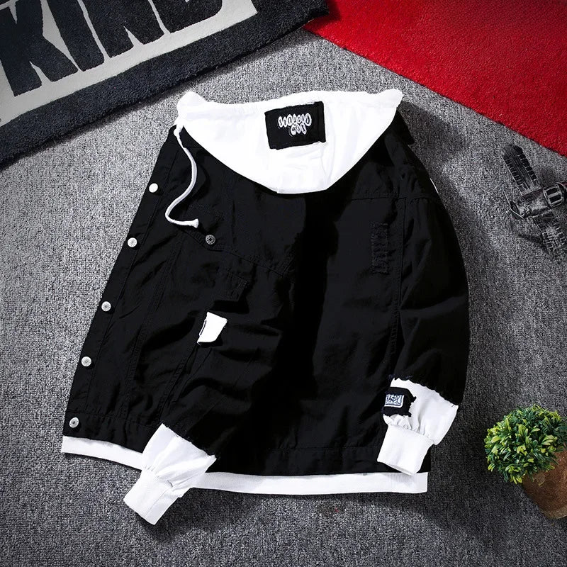 POWQUE URBAN STYLE Unisex Denim Jacket – Bold Streetwear - POWQUE URBAN STYLE