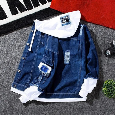 POWQUE URBAN STYLE Unisex Denim Jacket – Bold Streetwear - POWQUE URBAN STYLE