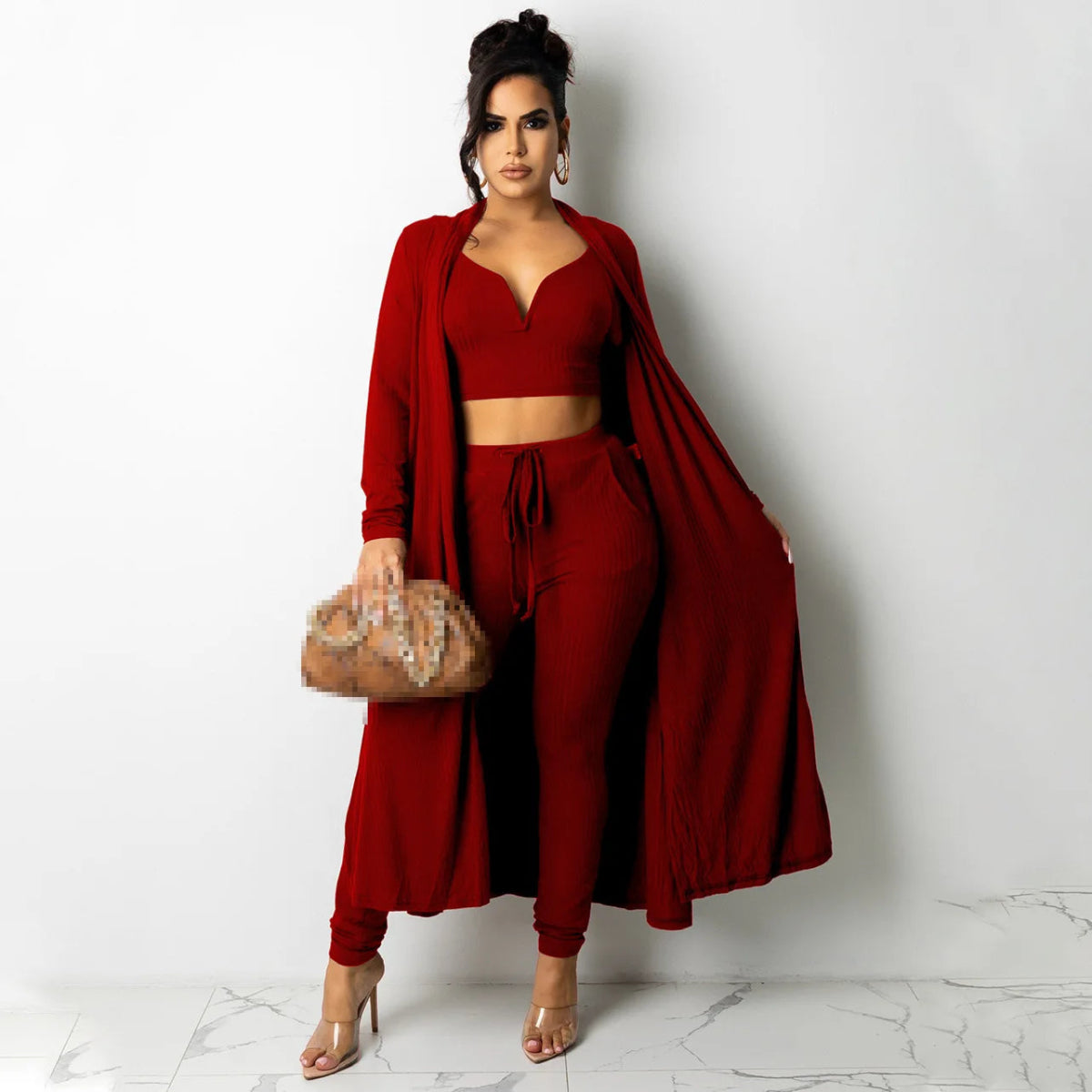 POWQUE URBAN STYLE Women's 3 Piece Fall Outfit Set - POWQUE URBAN STYLE