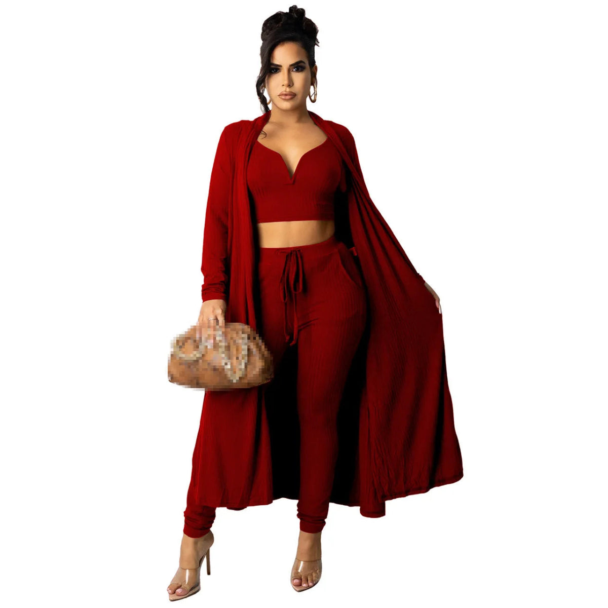 POWQUE URBAN STYLE Women's 3 Piece Fall Outfit Set - POWQUE URBAN STYLE
