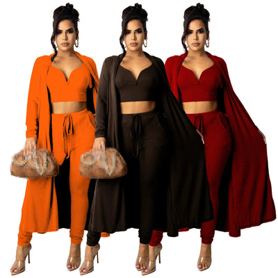 POWQUE URBAN STYLE Women's 3 Piece Fall Outfit Set - POWQUE URBAN STYLE