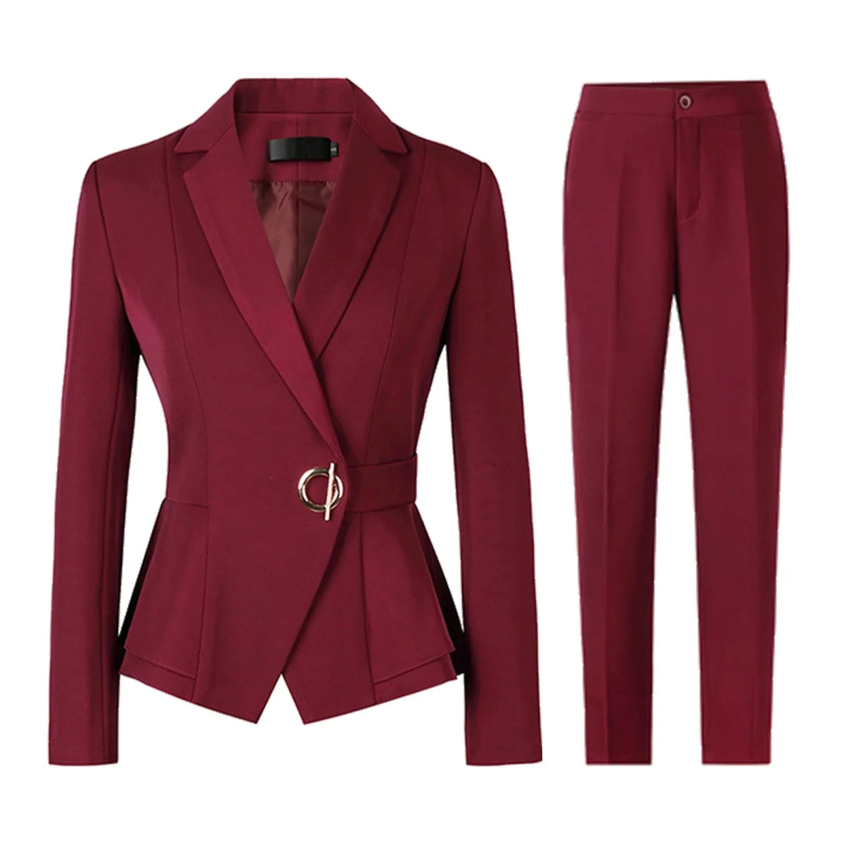 POWQUE URBAN STYLE Women's Business Suit Set Navy - POWQUE URBAN STYLE